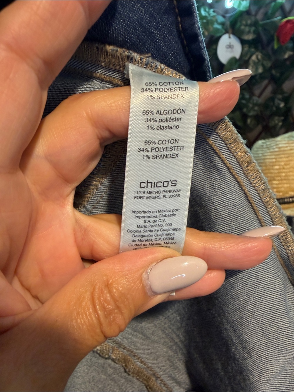 CHICOS Denim Military-Style Jacket - Blue - Picture 7 of 12